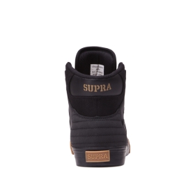 Supra Mens VAIDER Black/Black/gum High Top Shoes | CA-54060